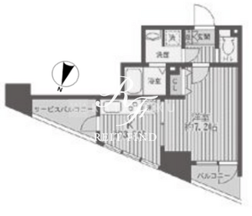 レジディア蒲田 305 間取り図