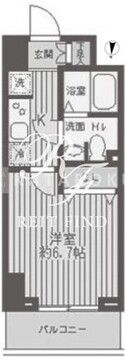 レジディア蒲田 1008 間取り図