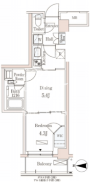 パークアクシス市谷左内町 209 間取り図