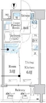 デュオフラッツ大森イースト 402 間取り図
