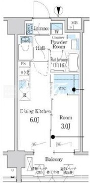 デュオフラッツ大森イースト 403 間取り図