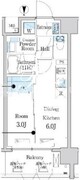 デュオフラッツ大森イースト 802 間取り図