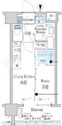 デュオフラッツ大森イースト 803 間取り図