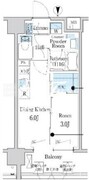 デュオフラッツ大森イースト 1002 間取り図