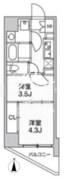ルネサンスコート町屋 701 間取り図