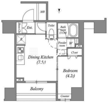 ACPレジデンス中野新橋 303 間取り図