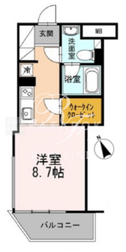 カスタリア目黒長者丸 401 間取り図