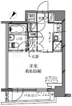 HF八丁堀レジデンス2 805 間取り図
