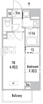 グランパセオ蒲田3 1001 間取り図