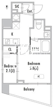 グランパセオ蒲田3 303 間取り図