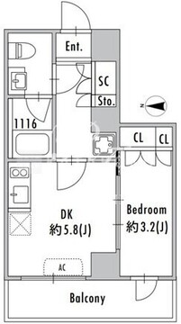 グランパセオ小岩 202 間取り図