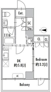 グランパセオ小岩 402 間取り図