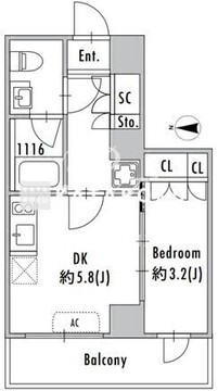 グランパセオ小岩 602 間取り図