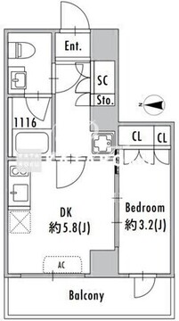 グランパセオ小岩 802 間取り図