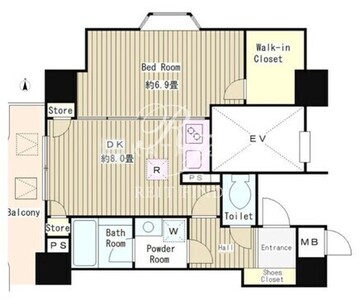 アルブル高輪 304 間取り図
