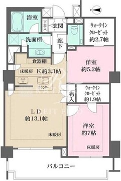 ザ・パークハウス麻布外苑西通り 605 間取り図