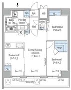 モディア文京目白台 802 間取り図