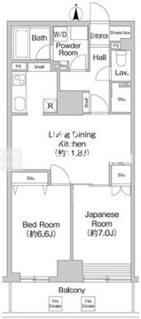プライムアーバン町屋サウスコート 702 間取り図
