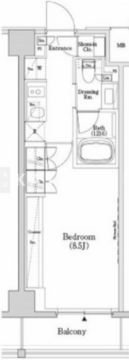 ザ・パークハビオSOHO市谷左内町 316 間取り図