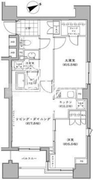 パークハビオ八丁堀 308 間取り図