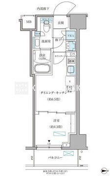 パークアクシス住吉ガーデンスクエア 405 間取り図