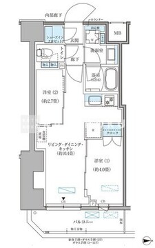 パークアクシス住吉ガーデンスクエア 404 間取り図