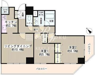 トレステージ目黒 1403 間取り図