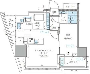 パークアクシス五反田スカイタワー 303 間取り図