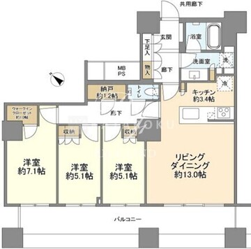 ザ・パークハウス西新宿タワー60 4406 間取り図