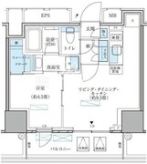 パークアクシス五反田スカイタワー 702 間取り図