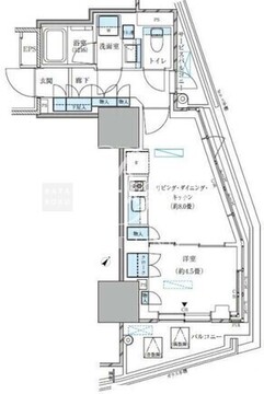 パークアクシス五反田スカイタワー 704 間取り図