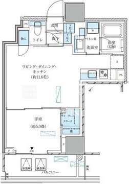 パークアクシス五反田スカイタワー 706 間取り図