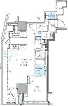 パークアクシス五反田スカイタワー 707 間取り図