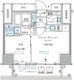 パークアクシス五反田スカイタワー 1102 間取り図