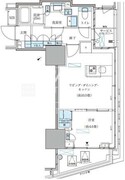 パークアクシス五反田スカイタワー 1104 間取り図