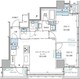 パークアクシス五反田スカイタワー 2101 間取り図
