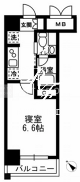 レジディア月島3 408 間取り図