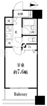スペーシア秋葉原 407 間取り図