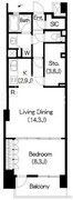 ブリリアイスト三軒茶屋 B-422 間取り図