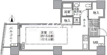 アクティ汐留 2913 間取り図