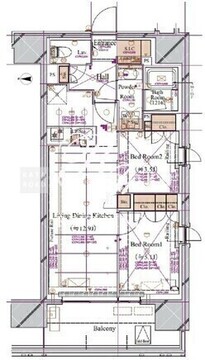 ブランシエスタ浅草蔵前 1101 間取り図