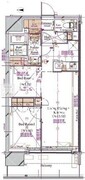 ブランシエスタ浅草蔵前 1103 間取り図
