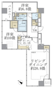ブリリア二番町 1702 間取り図