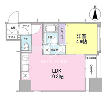 リバーレ東新宿 902 間取り図