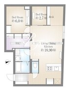 サクラスプリング月島リバーサイド 401 間取り図