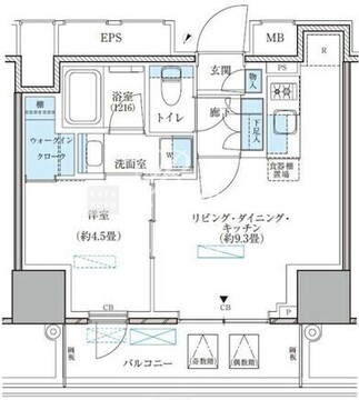 パークアクシス五反田スカイタワー 302 間取り図