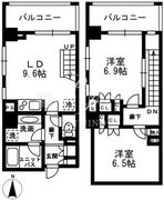 レジディア中落合 C-501 間取り図