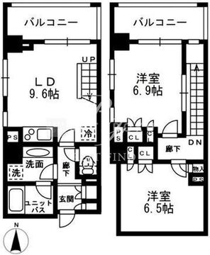 レジディア中落合 C-501 間取り図