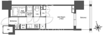 リーブルグラント西新宿 W-208 間取り図