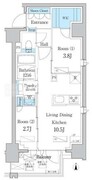 デュオフラッツ台東三ノ輪 905 間取り図